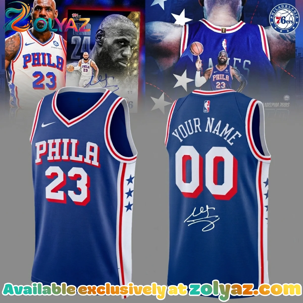 LeBron James Philadelphia 76ers Jersey (Design 9)