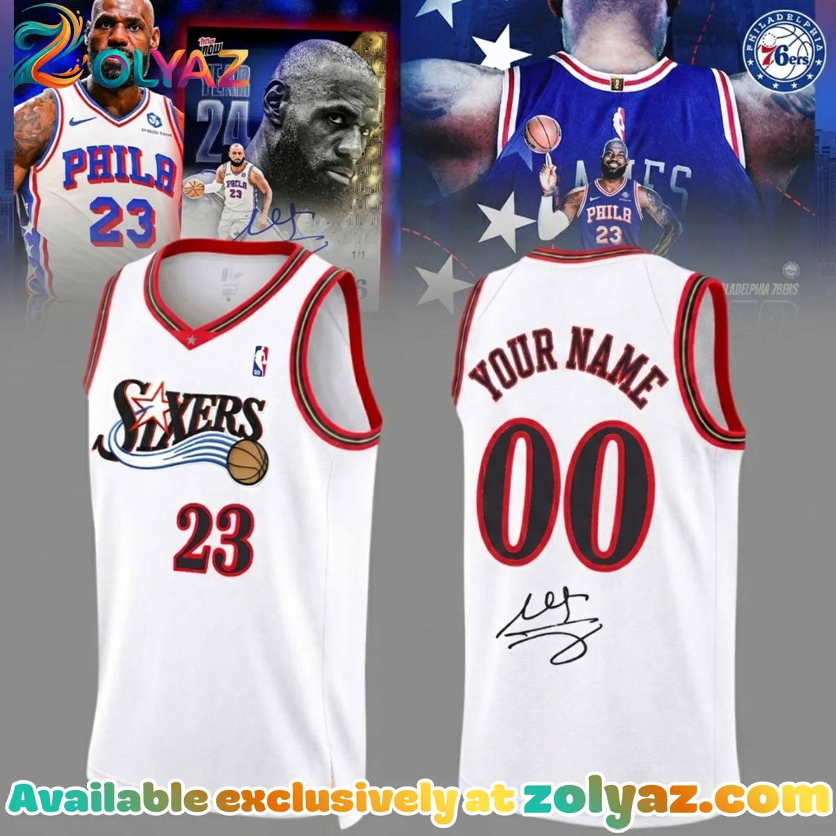 LeBron James Philadelphia 76ers Jersey [Batch 8]
