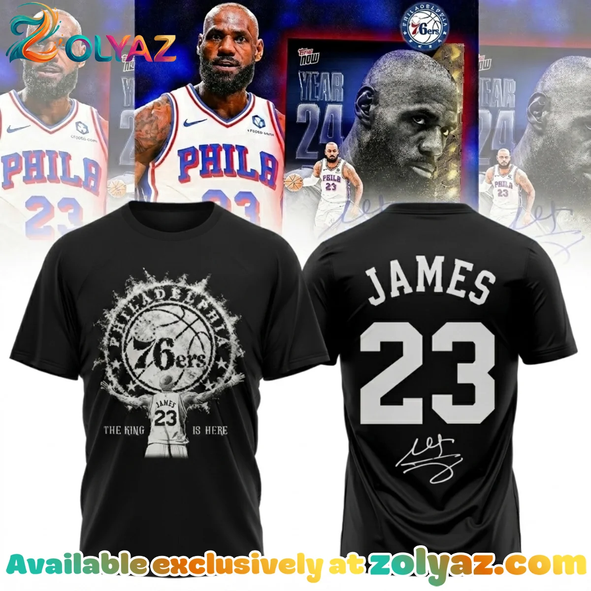 LeBron James Philadelphia 76ers Shirt & Hoodie - Part 14