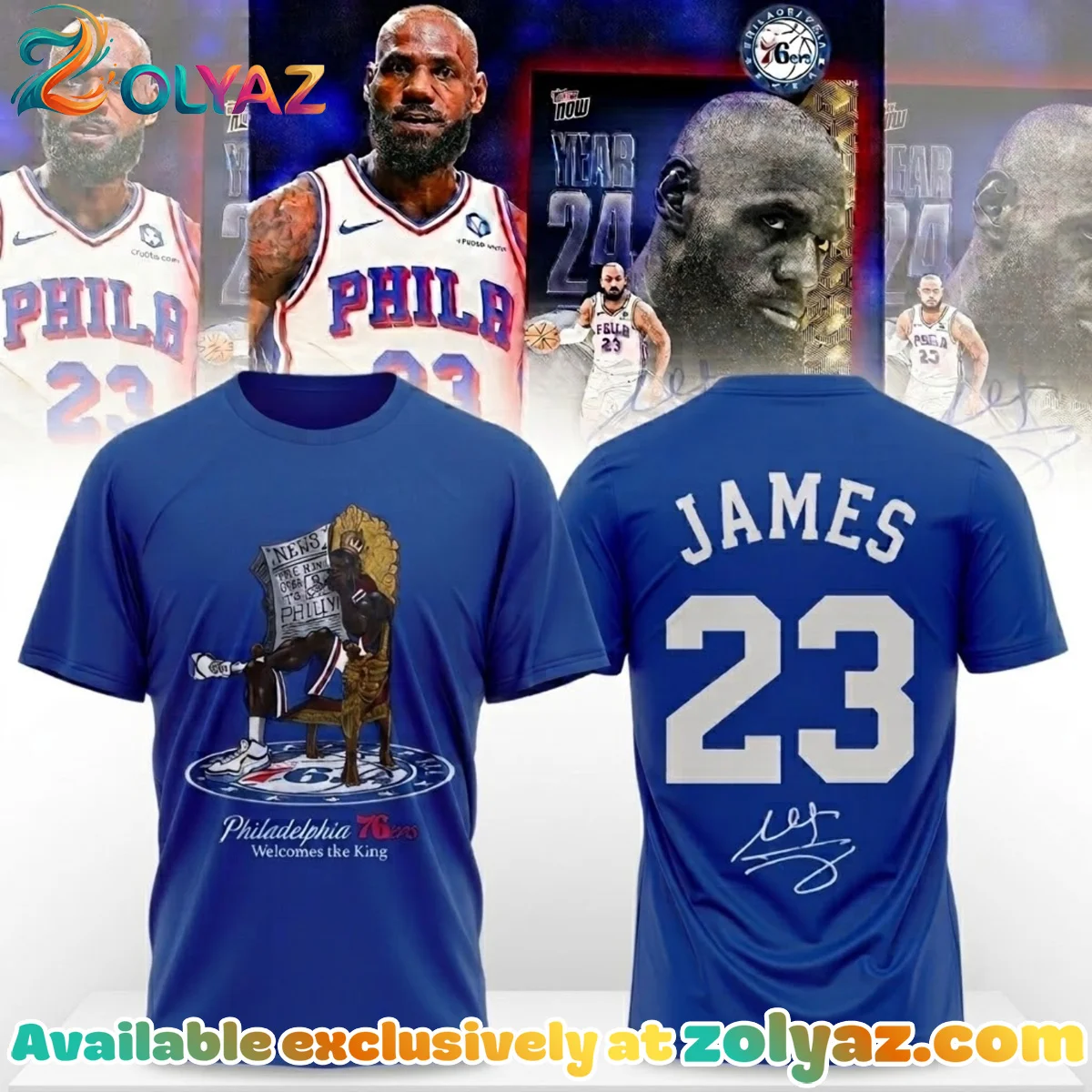 LeBron James Philadelphia 76ers T-Shirt & Hoodie [Batch 17]