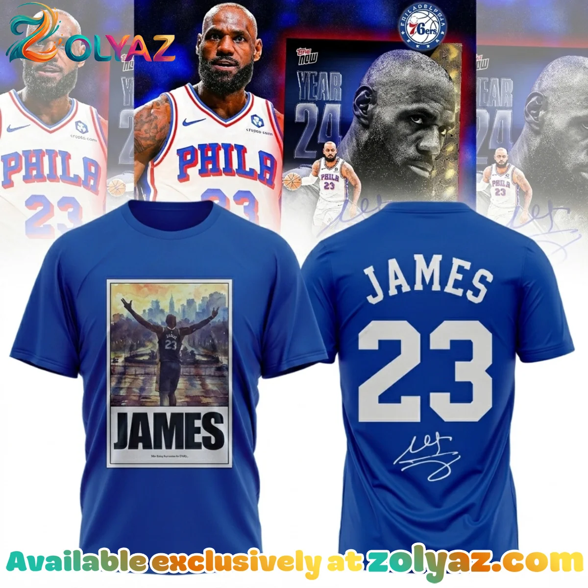 LeBron James Philadelphia 76ers T-Shirt & Hoodie [Drop 15]