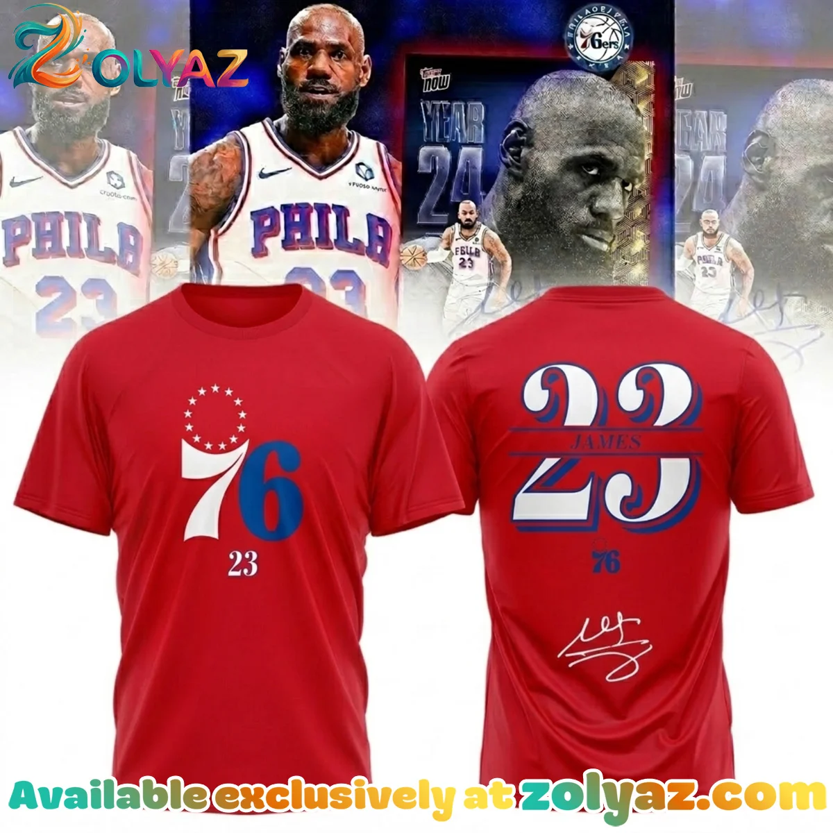 LeBron James Philadelphia 76ers T-Shirt & Hoodie (Release 13)