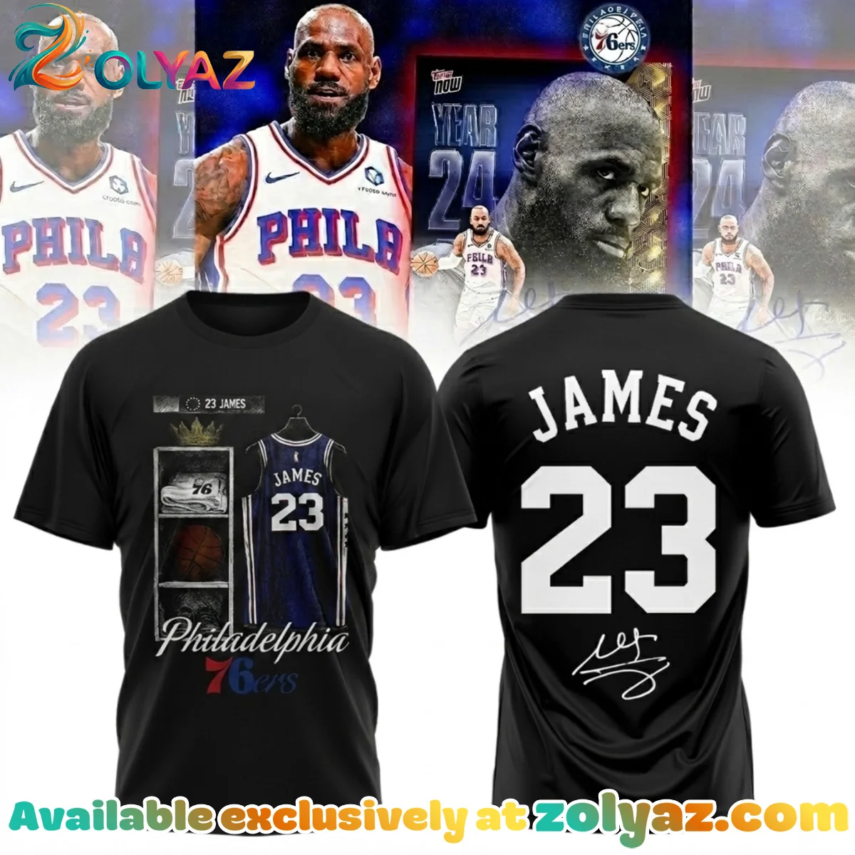 LeBron James Philadelphia 76ers T-Shirt & Hoodie - Variant 11