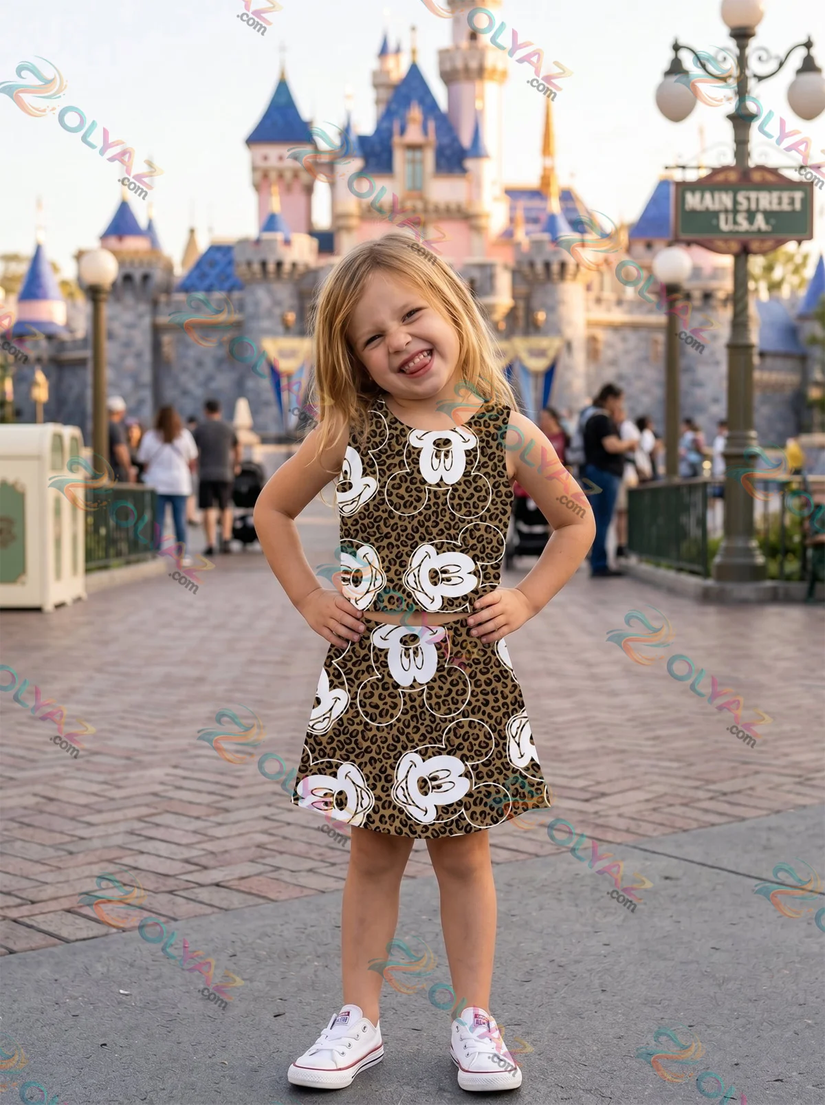 Leopard Mickey Dress Set (Style 2) Leopard Mickey Dress Set (Style 2)