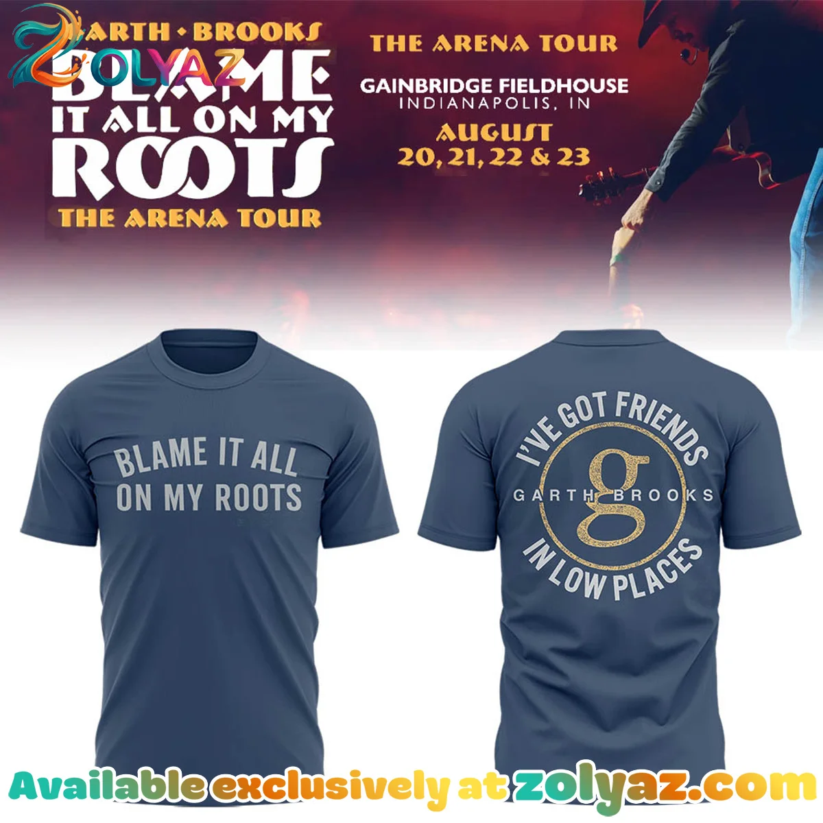 Blame It All On My Roots Arena Tour Shirt & Hoodie (Design 3)
