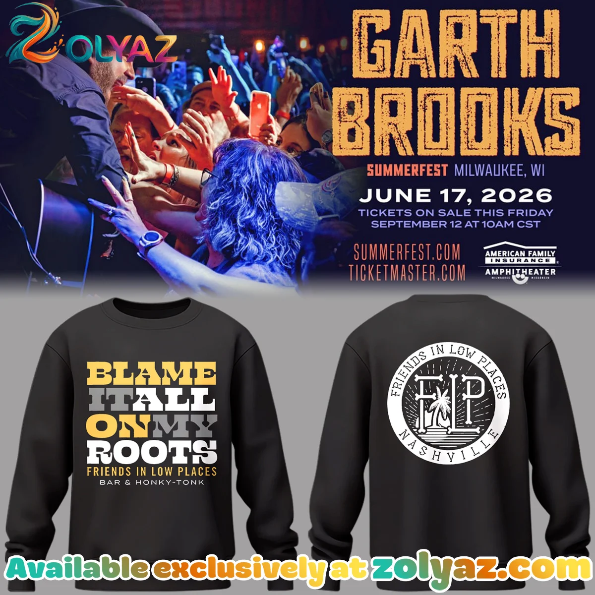 Blame It All On My Roots Arena Tour Shirt & Hoodie - Variant 11