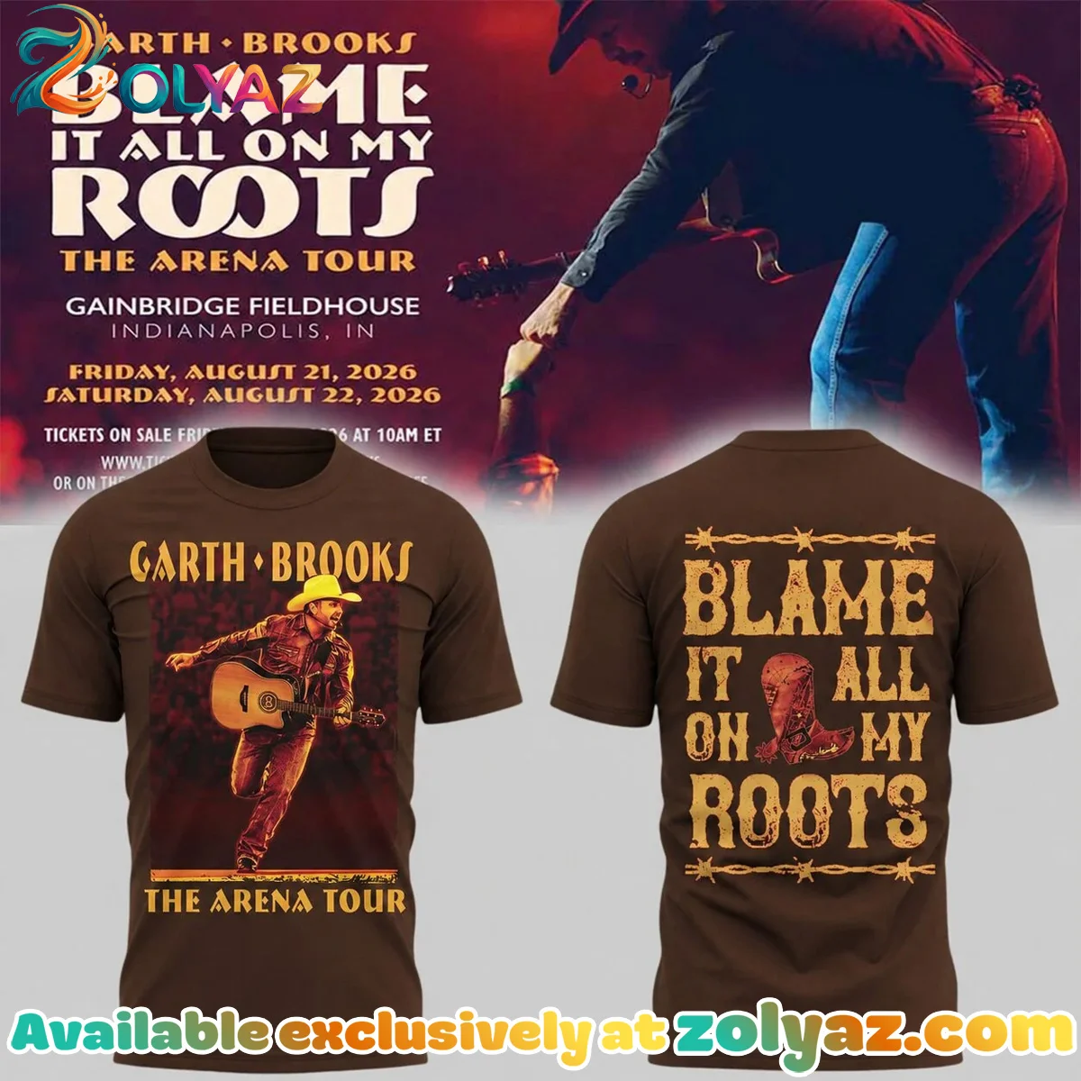 Blame It All On My Roots The Arena Tour T-Shirt & Hoodie - Variant 7