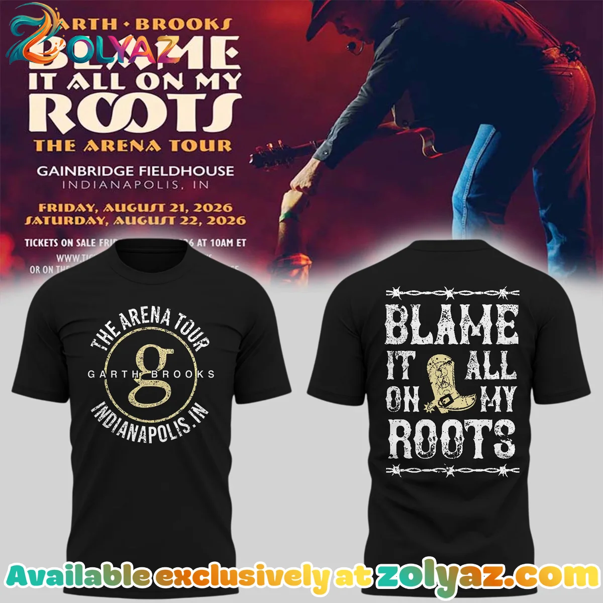 Blame It All On My Roots The Arena Tour T-Shirt & Hoodie (Style 8)