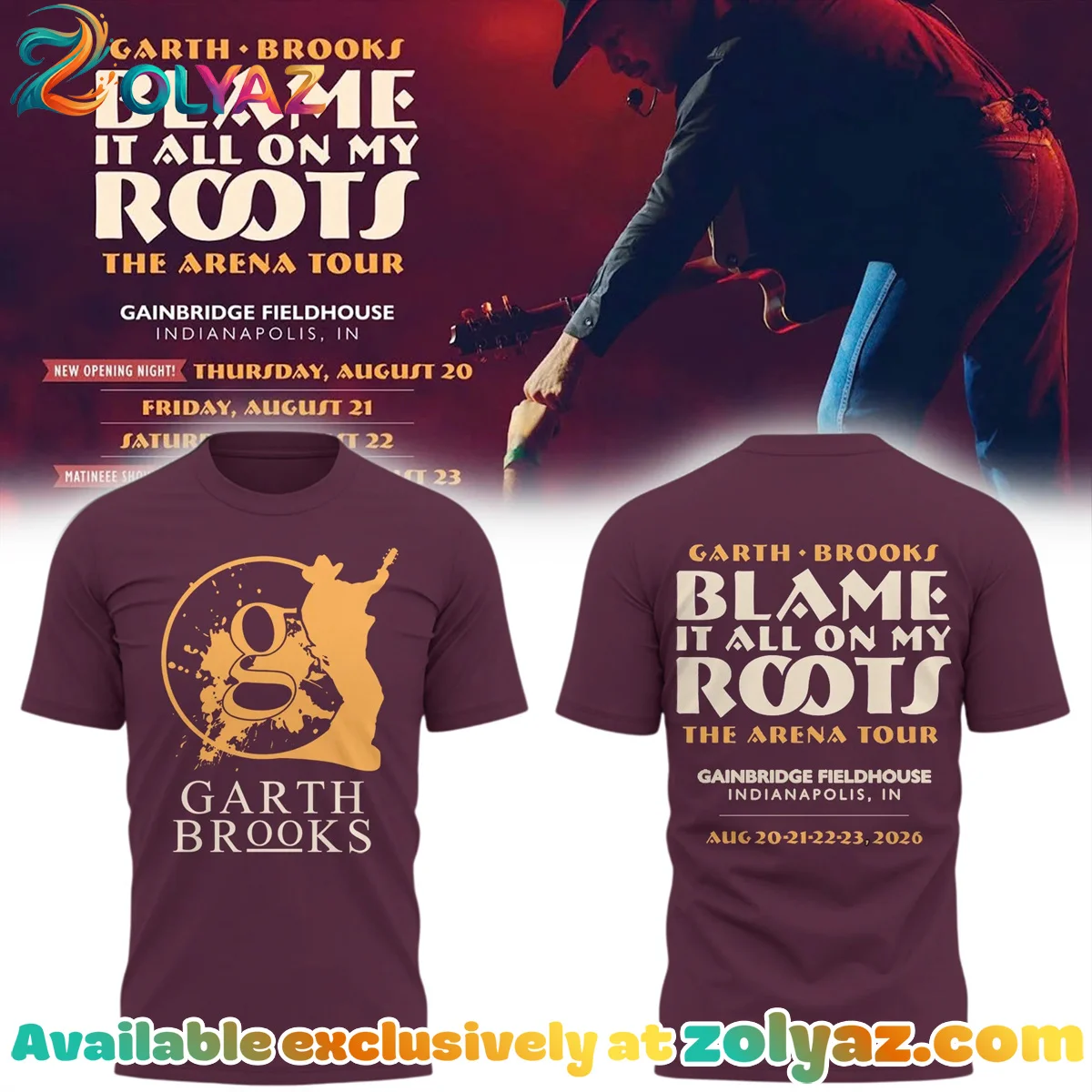 Blame It All On My Roots The Arena Tour Shirt & Hoodie (Release 4)