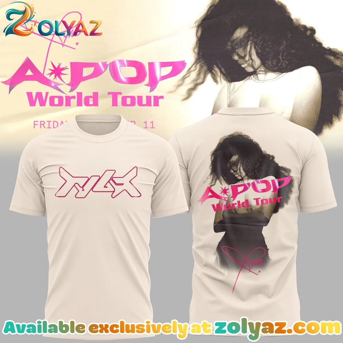 Tyla APOP World Tour T-Shirt & Hoodie (Design 16)