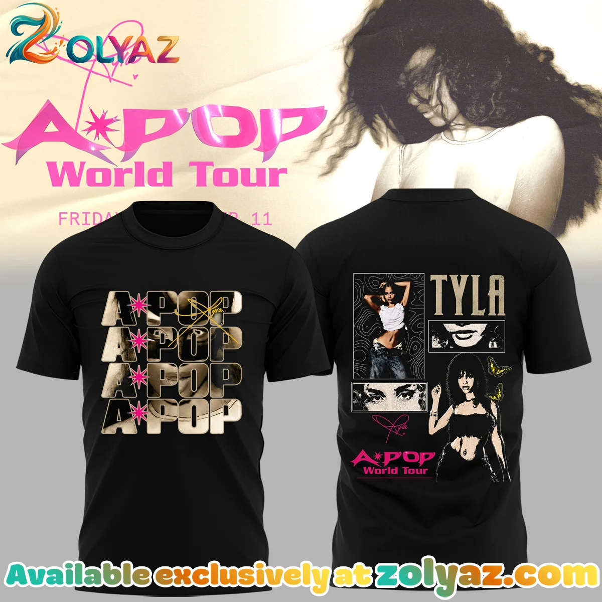 Tyla APOP World Tour T-Shirt & Hoodie - Variant 10