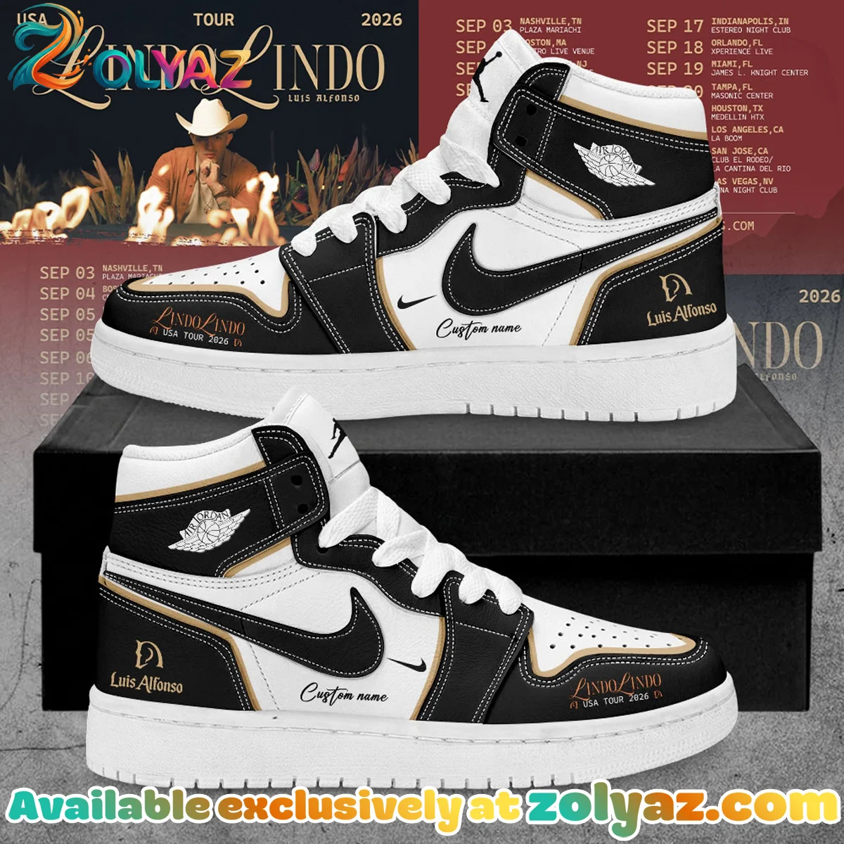 Luis Alfonso Lindo Lindo Custom Air Force 1 & Jordan 1 Shoes - Part 2