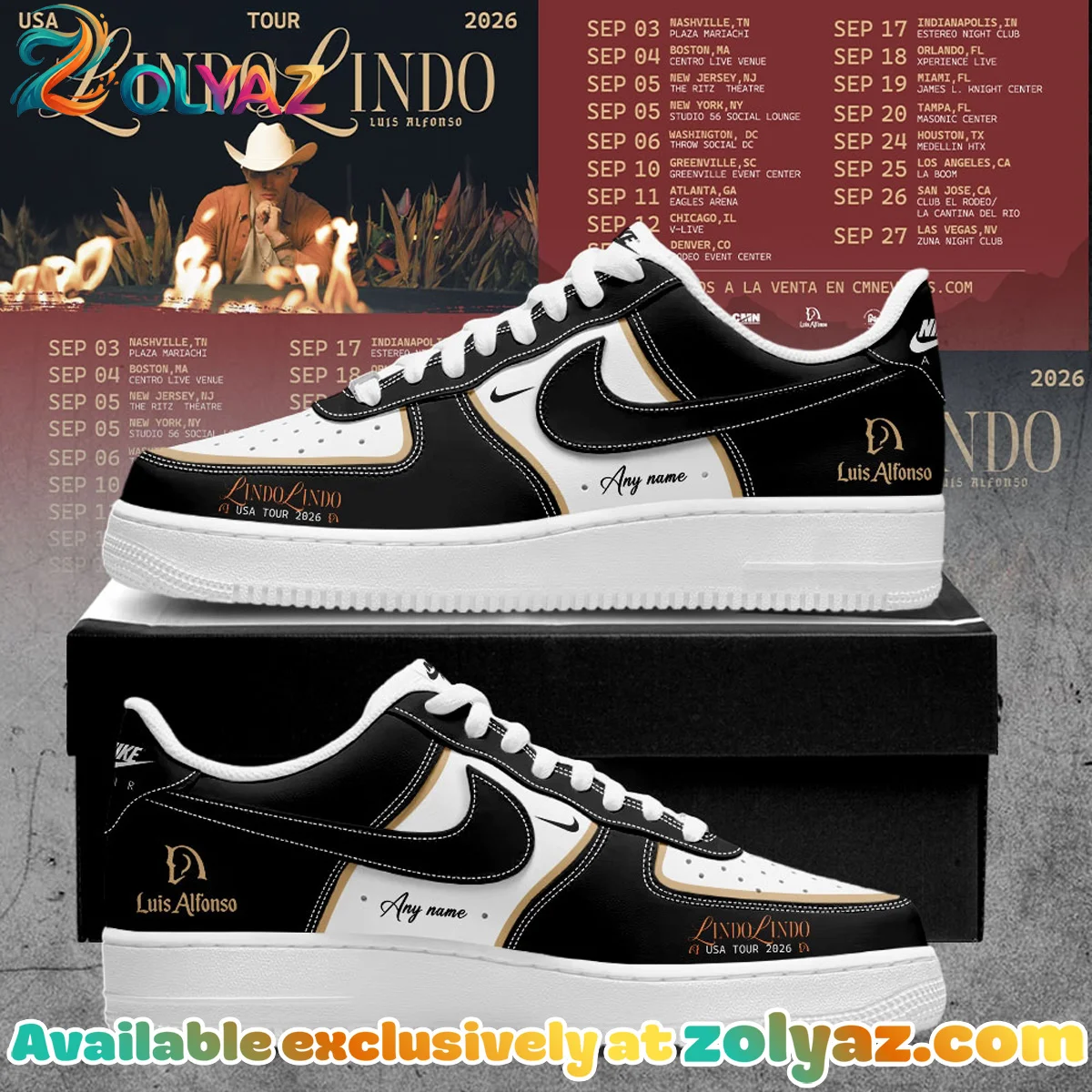 Luis Alfonso Lindo Lindo Custom Air Force 1 & Jordan 1 Shoes - Variant 1