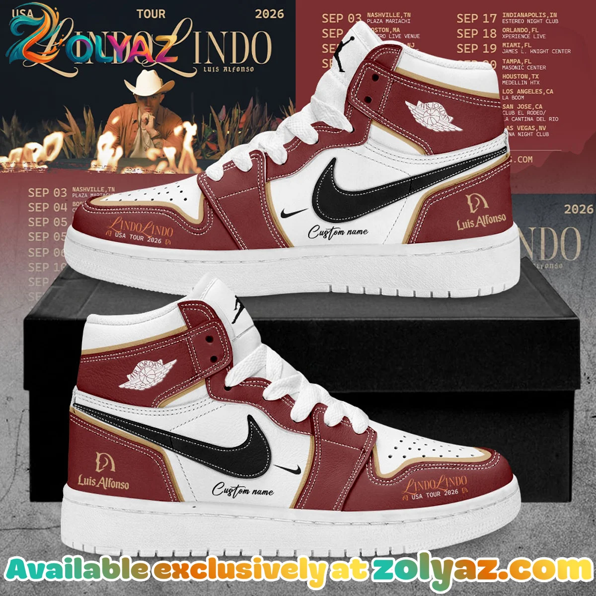 Luis Alfonso Lindo Lindo Custom Air Force 1 & Jordan 1 Shoes - Series 4