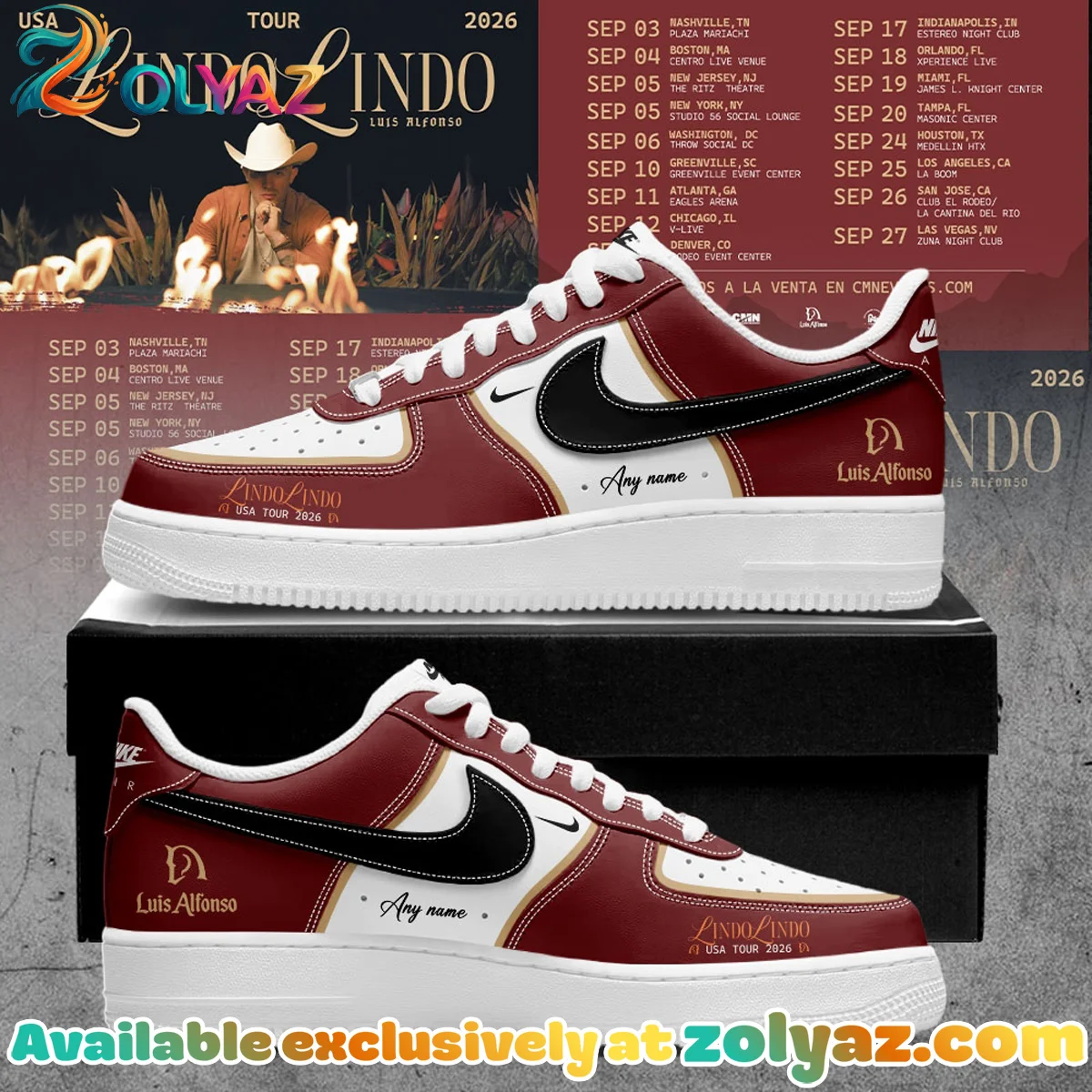 Luis Alfonso Lindo Lindo Custom Air Force 1 & Jordan 1 Shoes - Series 3