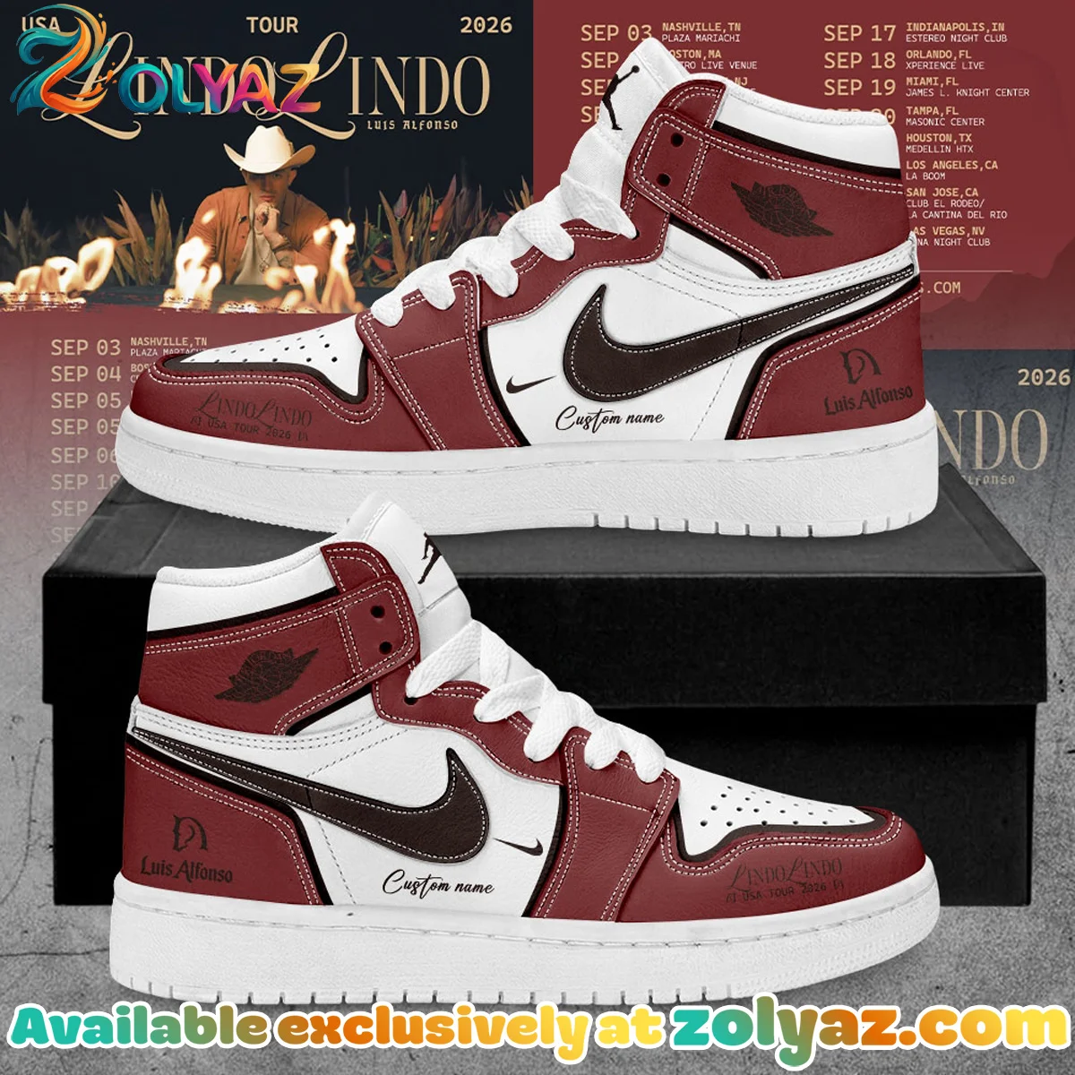 Luis Alfonso Lindo Lindo Custom Air Force 1 & Jordan 1 Shoes (Style 12)