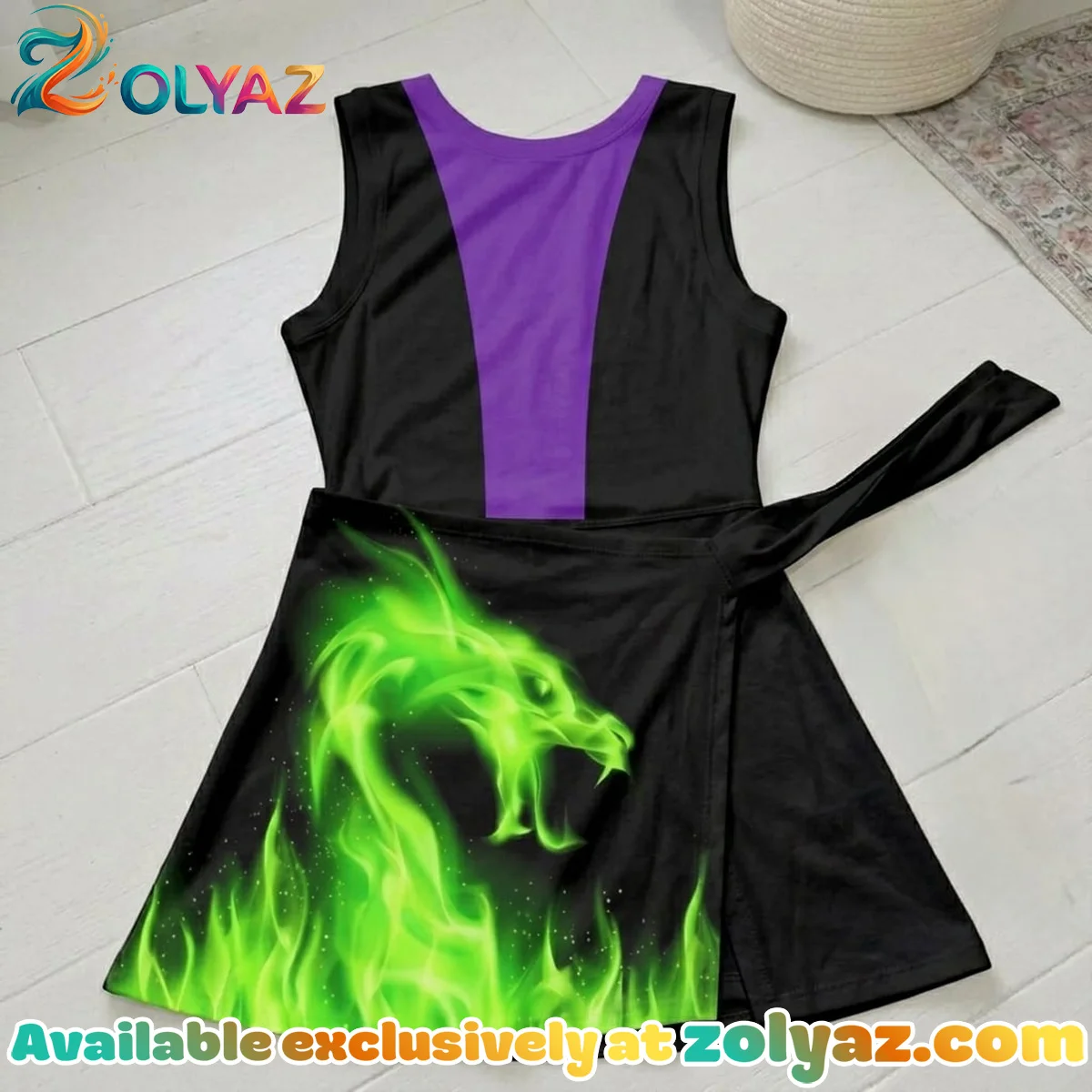 Maleficent Athletic Dress - Tennis Dress Skirt, Disney Villains Park Vacation Outfit, Maleficent Skort Dress