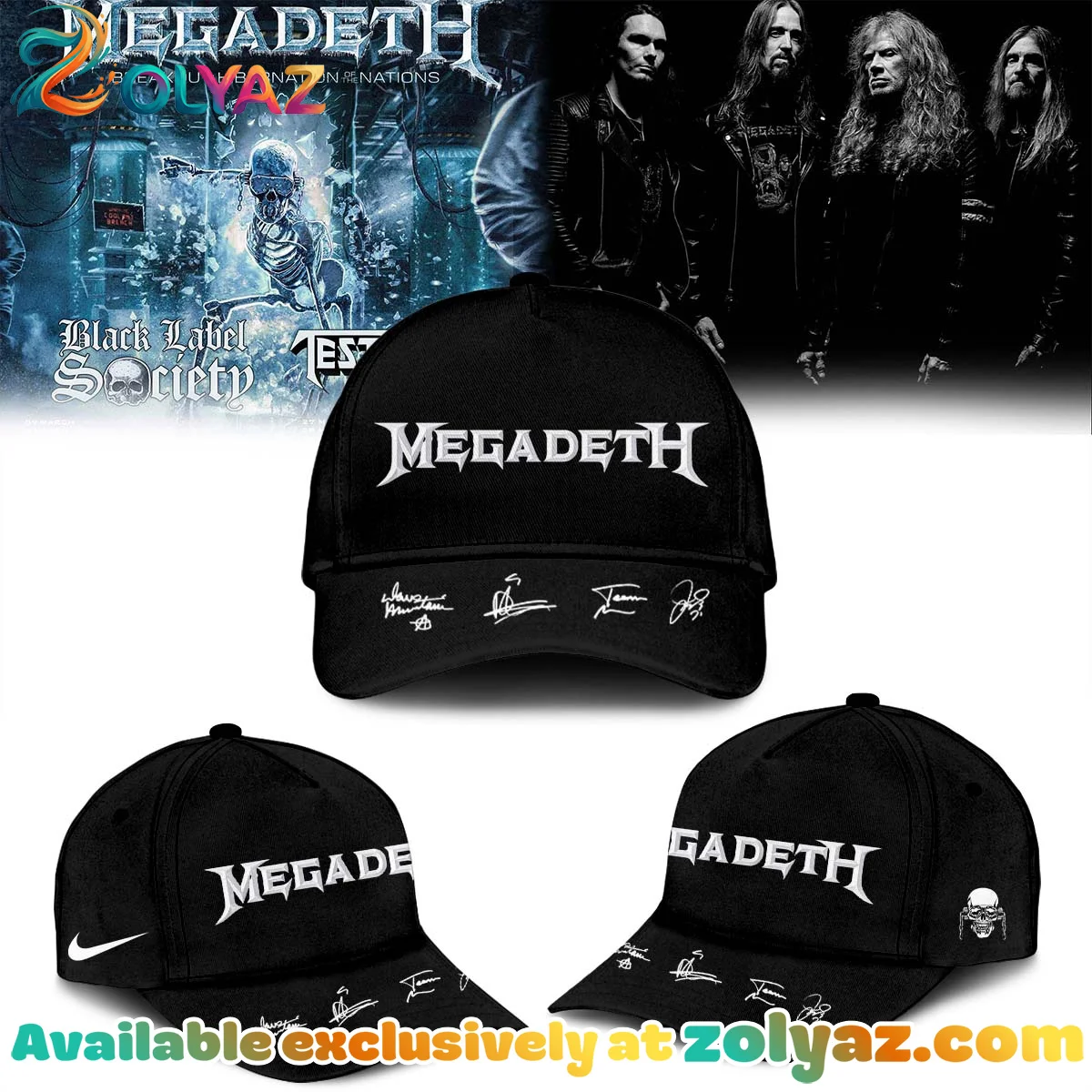 Megadeth Signed Bomber Jacket (Design 1) Megadeth Signed Bomber Jacket (Design 1)