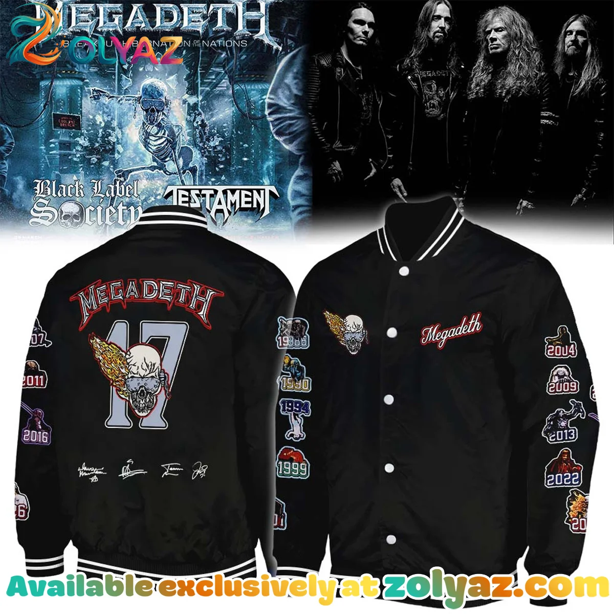 Megadeth Signed Bomber Jacket (Design 1)