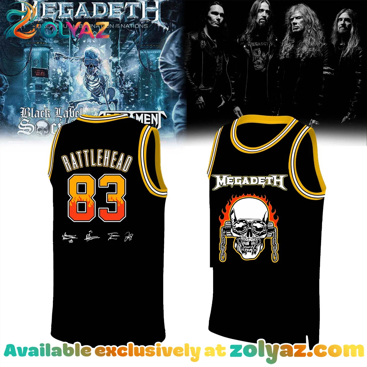Megadeth Signed Jersey (Design 3)