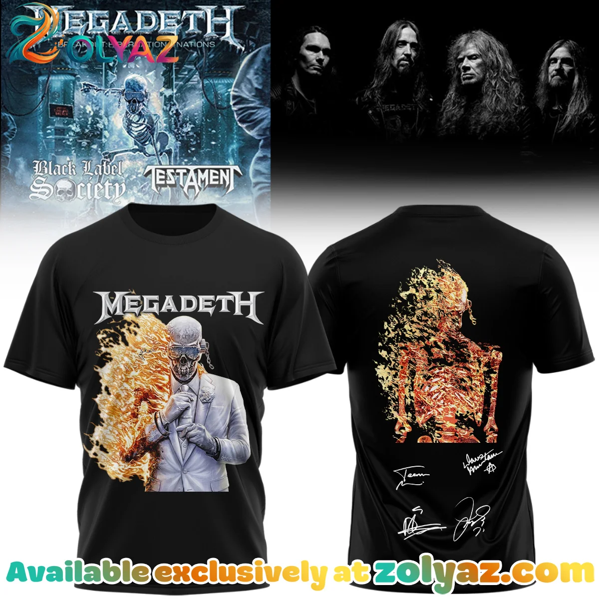Megadeth Signed T-Shirt & Hoodie (Release 3)