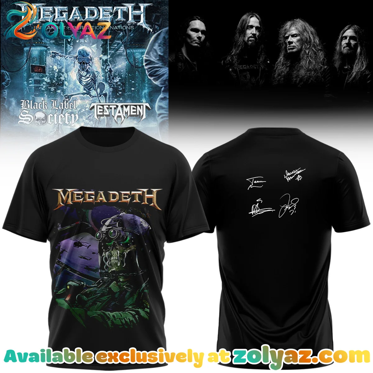 Megadeth Signed T-Shirt & Hoodie - Variant 2