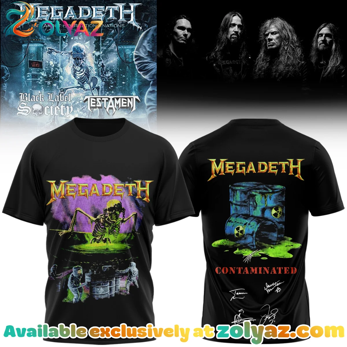 Megadeth Signed Shirt & Hoodie (Release 13)