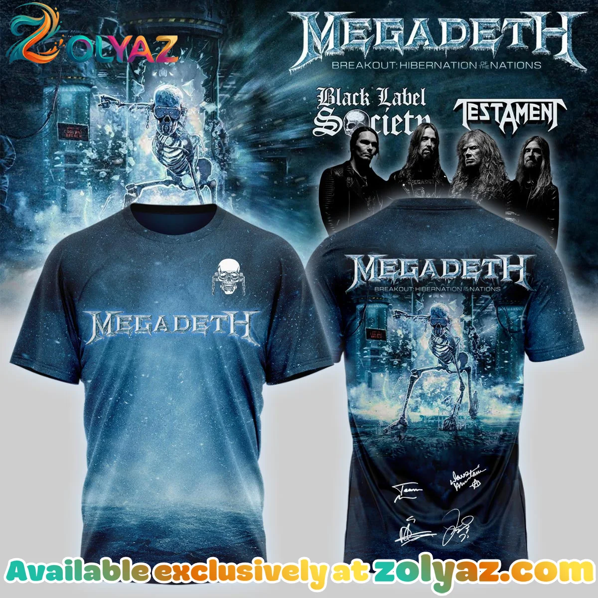 Megadeth Signed T-Shirt & Hoodie (Design 14)