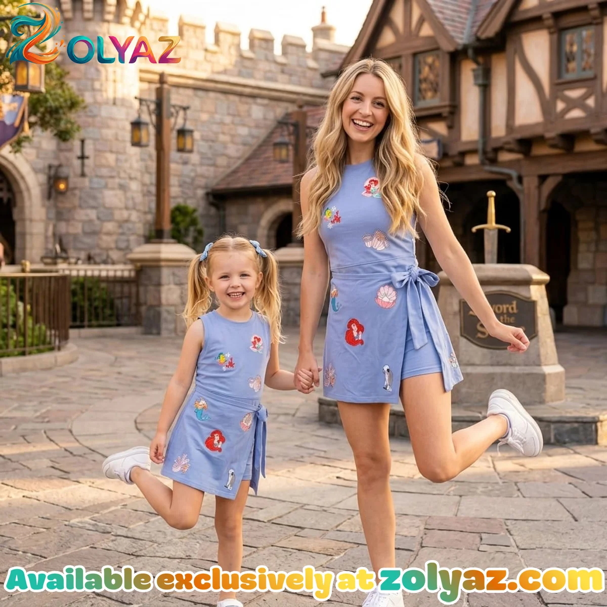 Mermaid Ariel Athletic Dress - Tennis Dress Skirt, Disney Princess Little Mermaid Summer Outfit