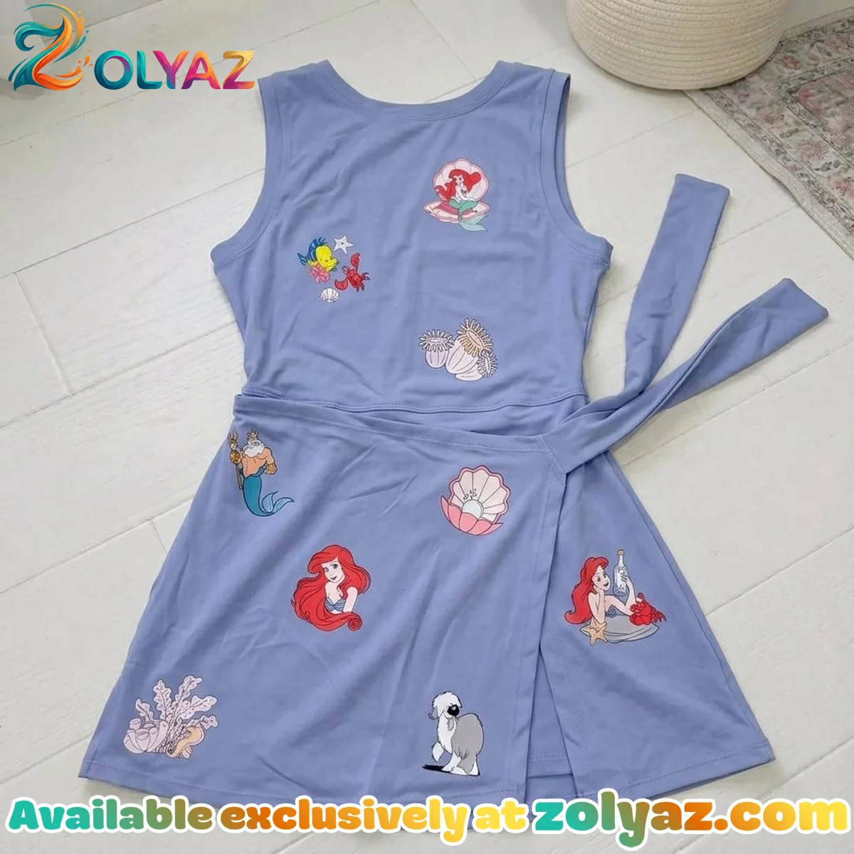 Mermaid Ariel Athletic Dress - Tennis Dress Skirt, Disney Princess Little Mermaid Summer Outfit Mermaid Ariel Athletic Dress - Tennis Dress Skirt, Disney Princess Little Mermaid Summer Outfit