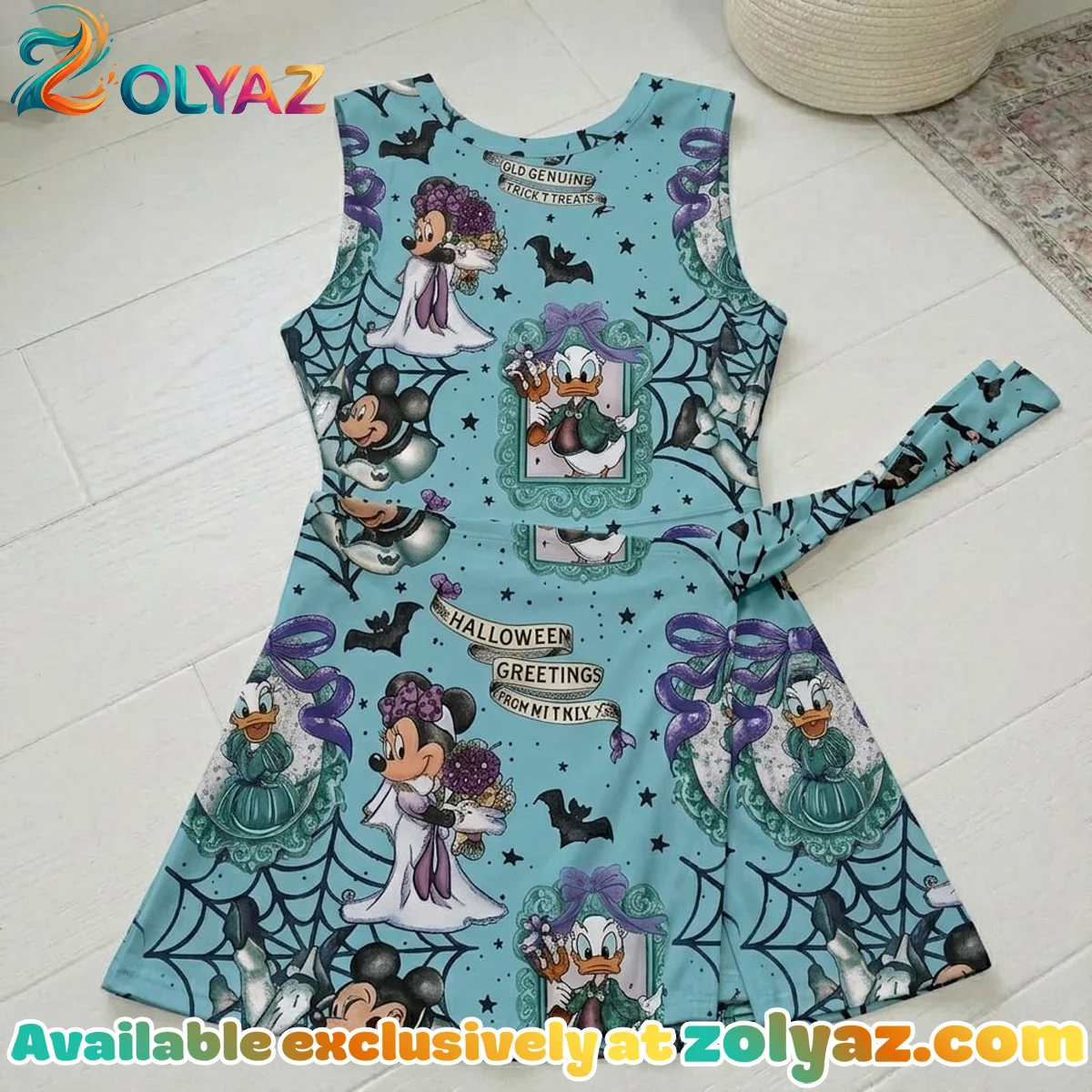 Mickey And Friends Halloween Athletic Dress - Tennis Dress Skirt, Disney Halloween Park Vacation Outfit, Mickey Halloween Skort Dress