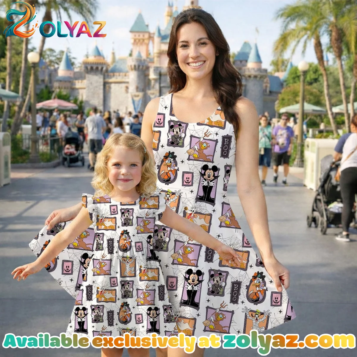 Mickey And Friends Halloween Skater Dress