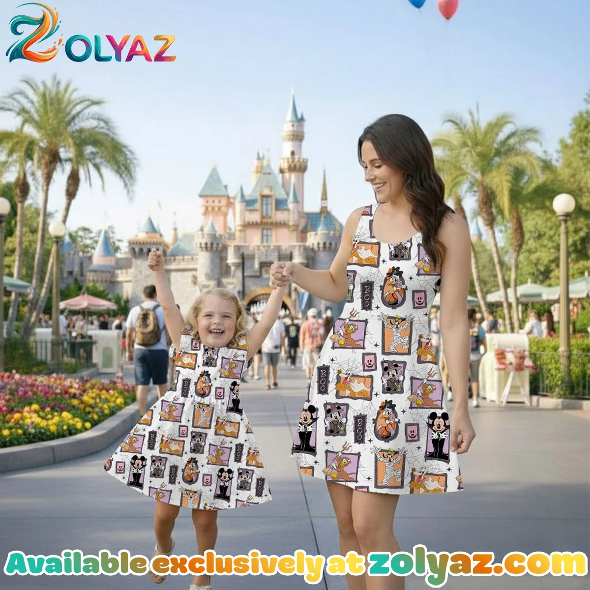 Mickey And Friends Halloween Skater Dress Mickey And Friends Halloween Skater Dress