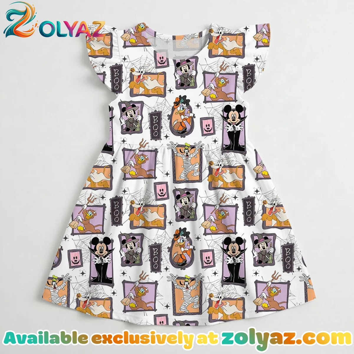 Mickey And Friends Halloween Skater Dress Mickey And Friends Halloween Skater Dress