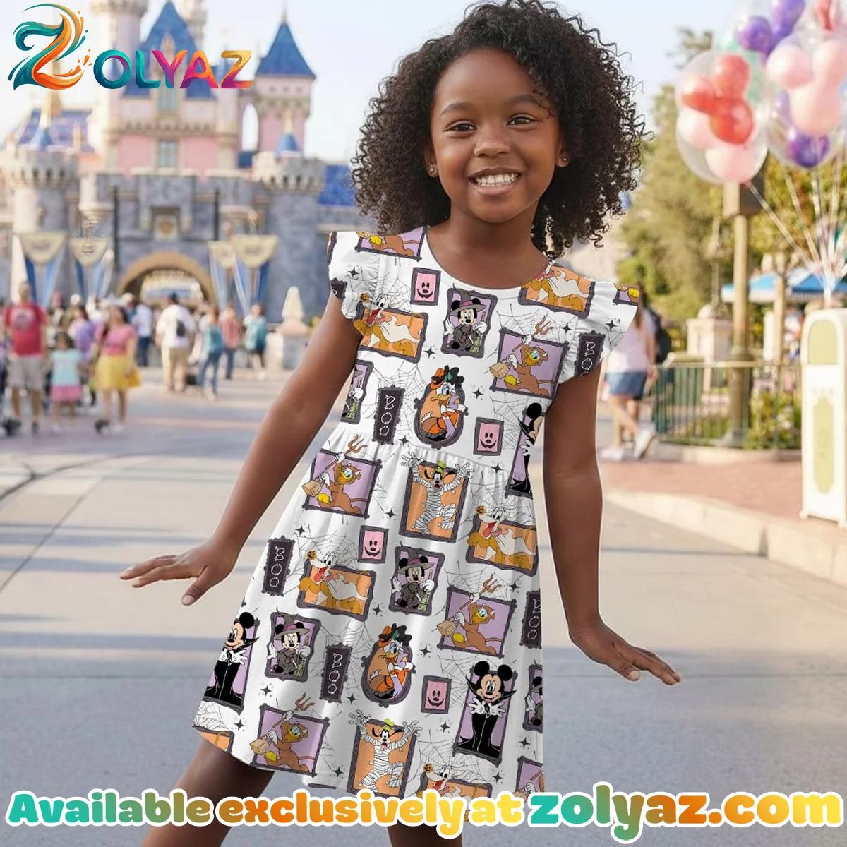 Mickey And Friends Halloween Skater Dress Mickey And Friends Halloween Skater Dress
