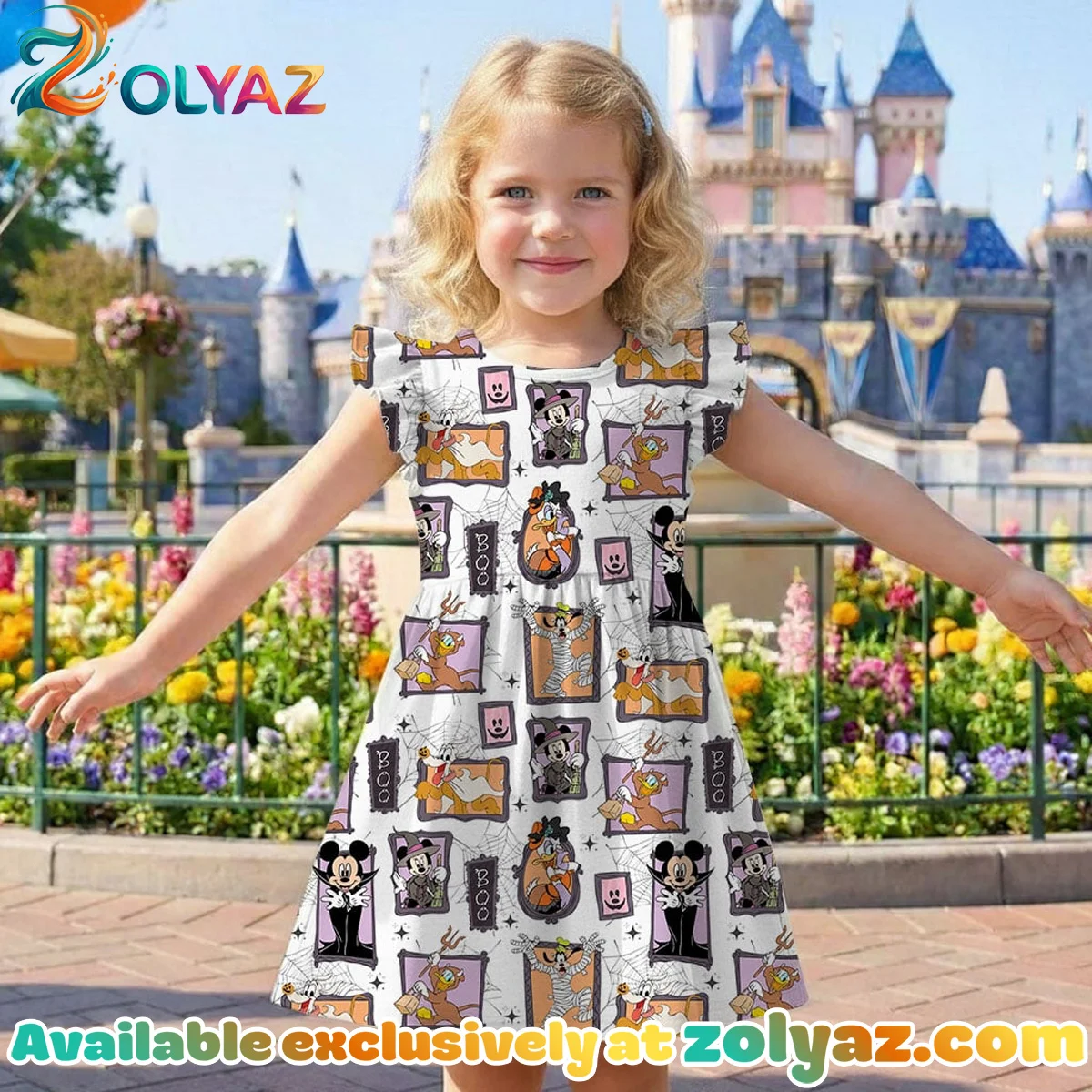 Mickey And Friends Halloween Skater Dress Mickey And Friends Halloween Skater Dress