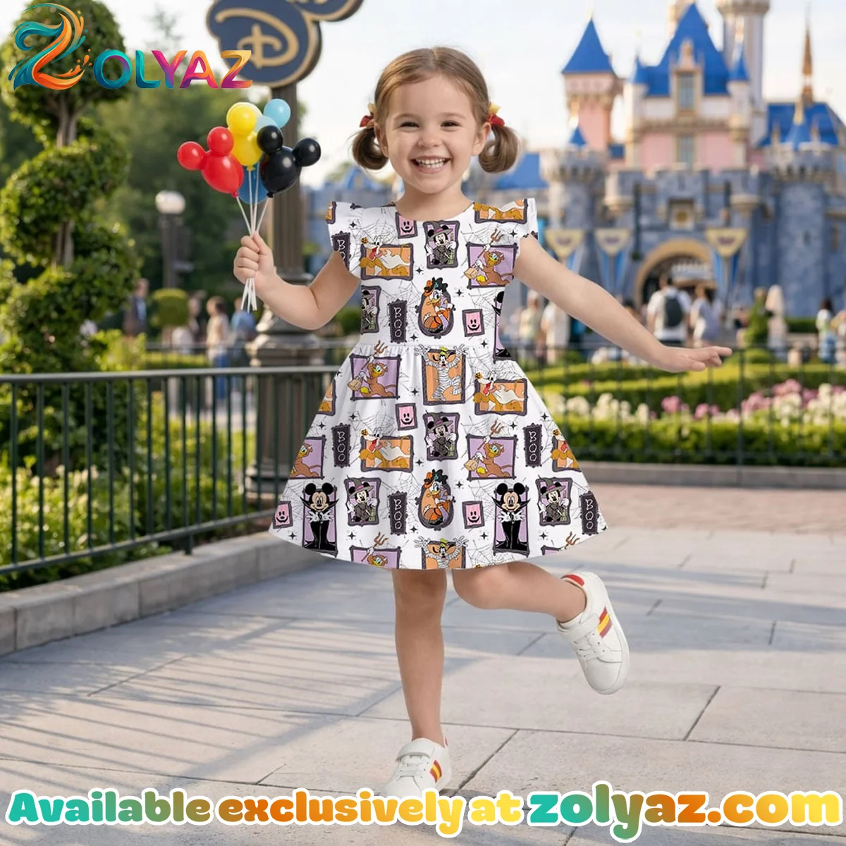 Mickey And Friends Halloween Skater Dress Mickey And Friends Halloween Skater Dress