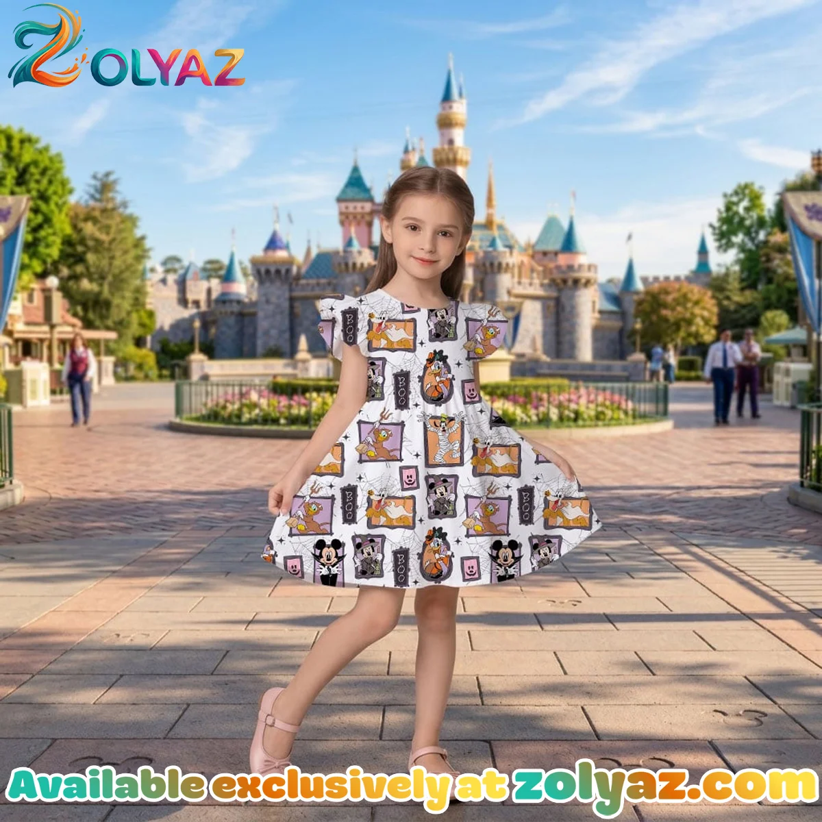 Mickey And Friends Halloween Skater Dress Mickey And Friends Halloween Skater Dress