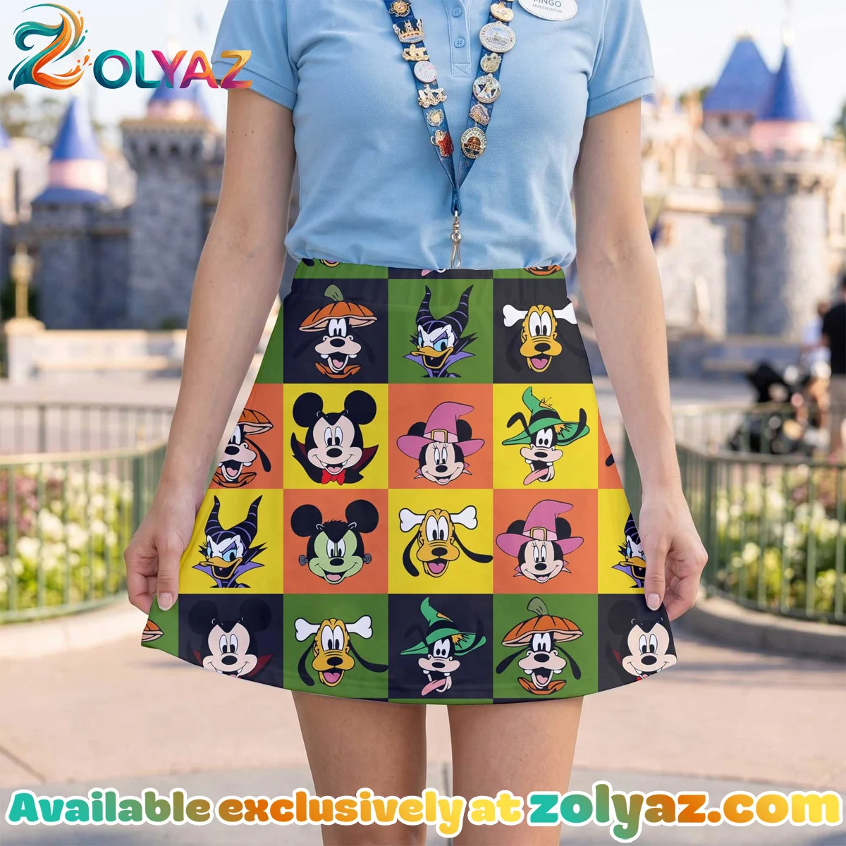 Mickey And Friends Halloween Skater Skirt - Series 1 Mickey And Friends Halloween Skater Skirt - Series 1