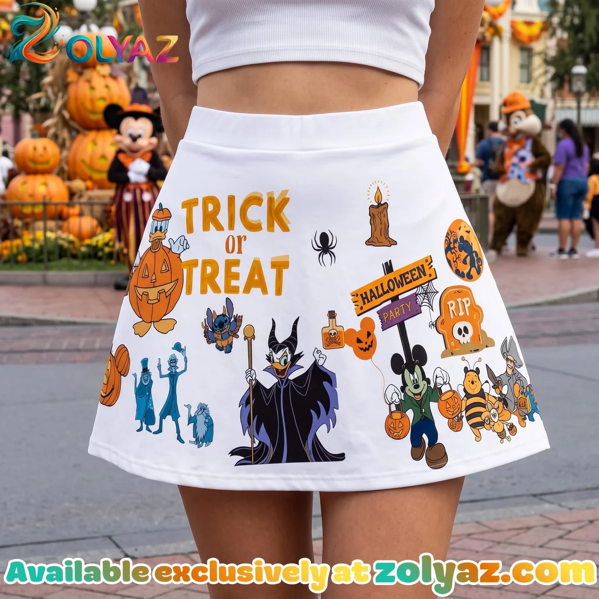 Mickey And Friends Halloween Skater Skirt - Part 2 Mickey And Friends Halloween Skater Skirt - Part 2