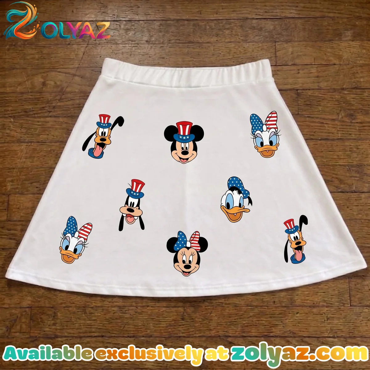 Mickey And Friends USA Flag Skater Skirt Mickey And Friends USA Flag Skater Skirt