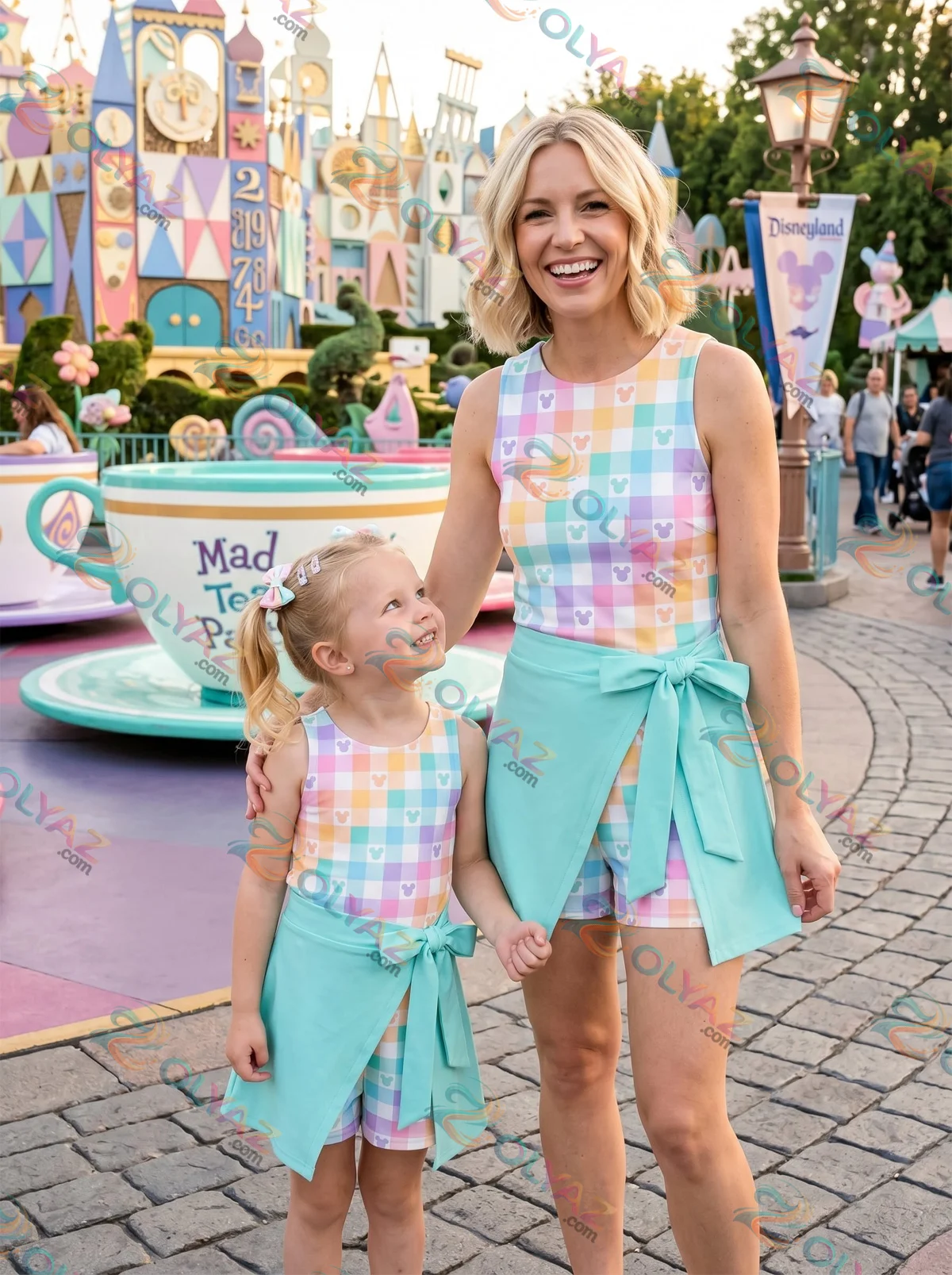 Mickey Checkered Pastel Athletic Dress - Tennis Dress Skirt, Mickey Ears Magic Kingdom Dress