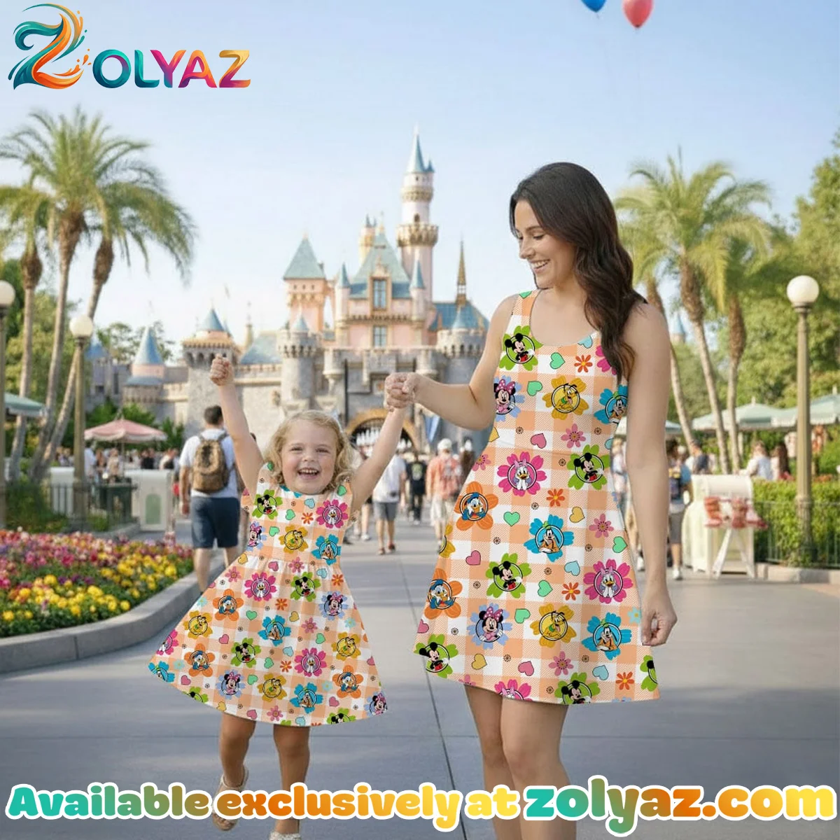 Mickey Friends Floral Skater Dress Mickey Friends Floral Skater Dress
