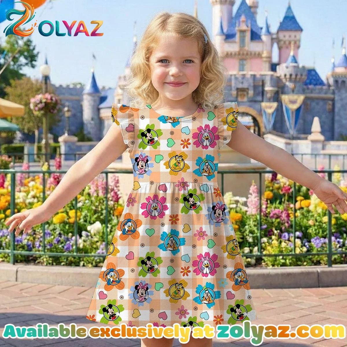 Mickey Friends Floral Skater Dress Mickey Friends Floral Skater Dress