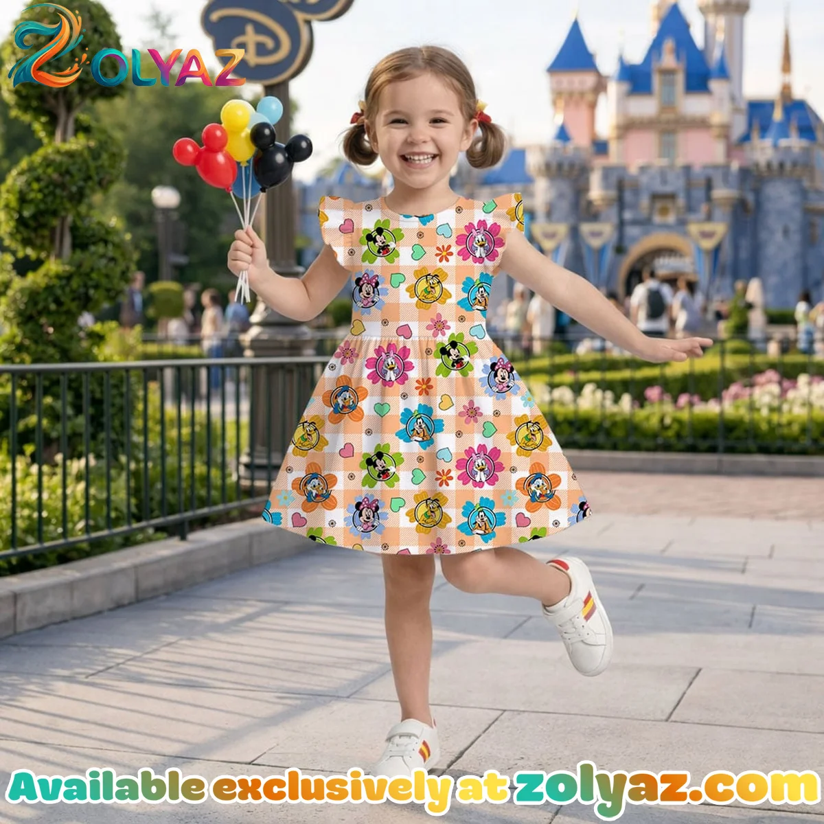 Mickey Friends Floral Skater Dress Mickey Friends Floral Skater Dress