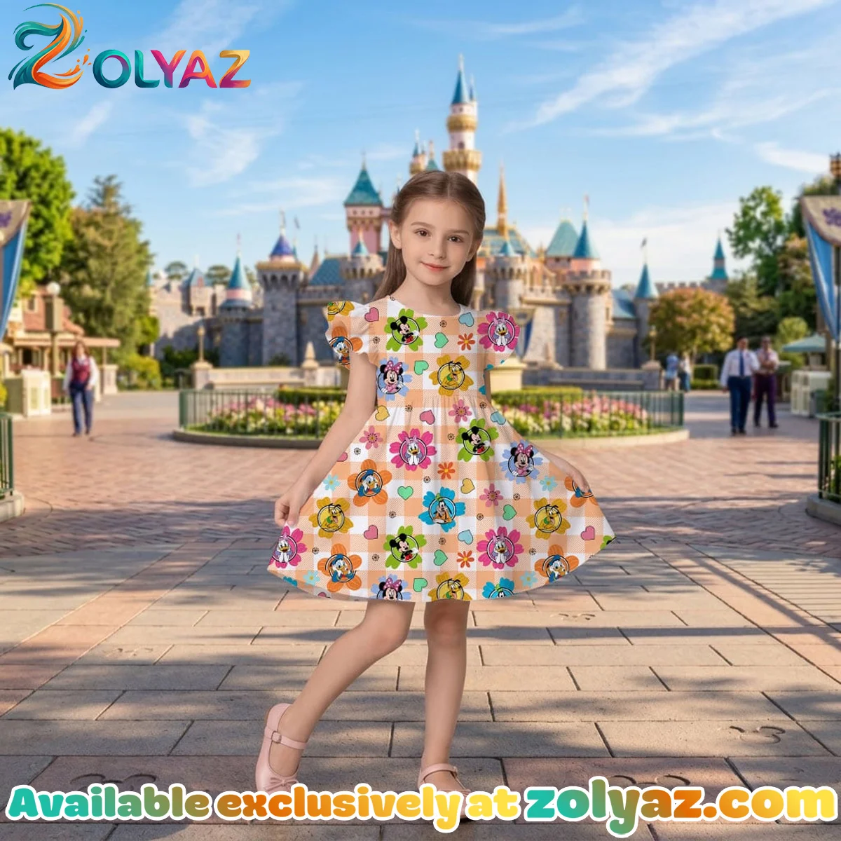 Mickey Friends Floral Skater Dress Mickey Friends Floral Skater Dress