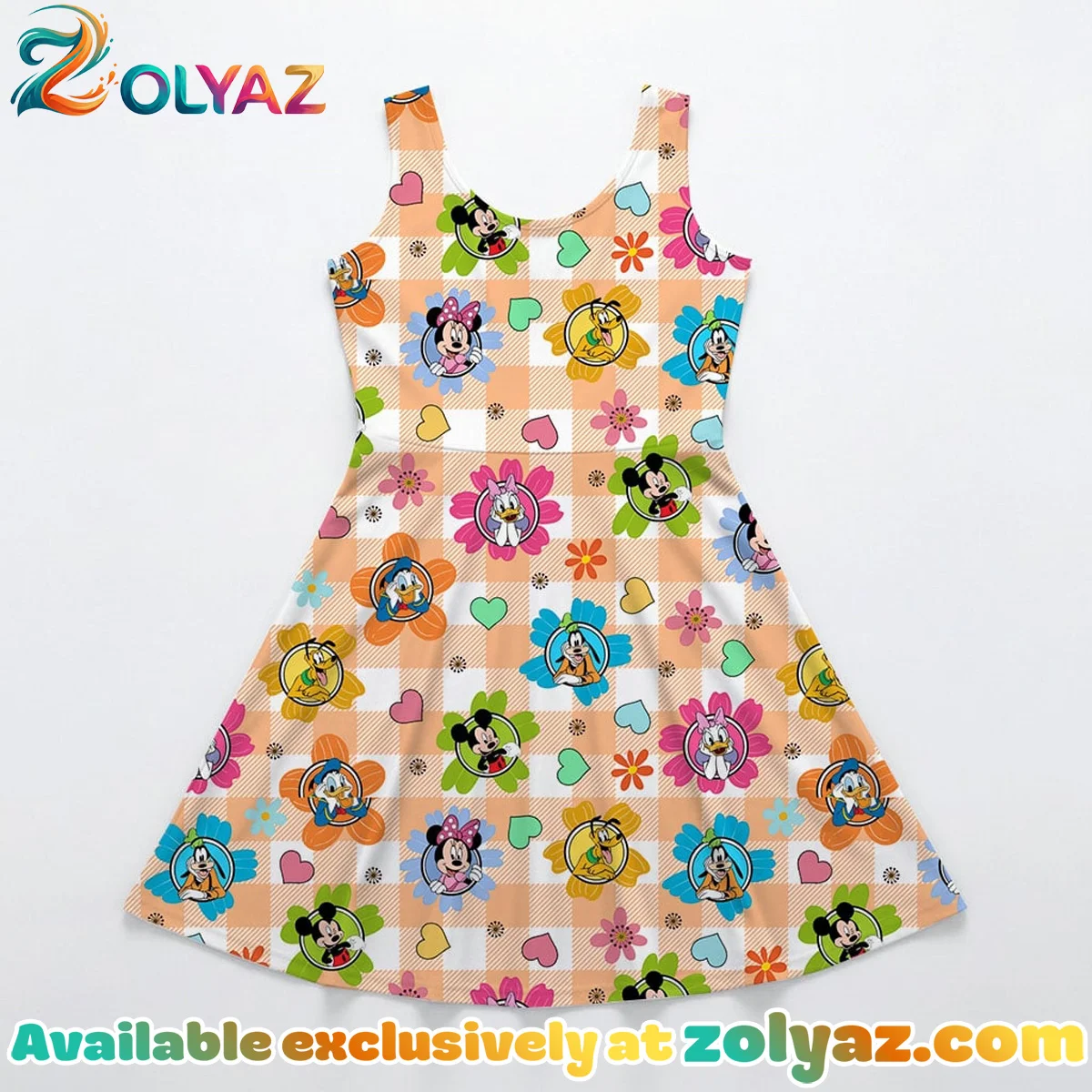 Mickey Friends Floral Skater Dress Mickey Friends Floral Skater Dress