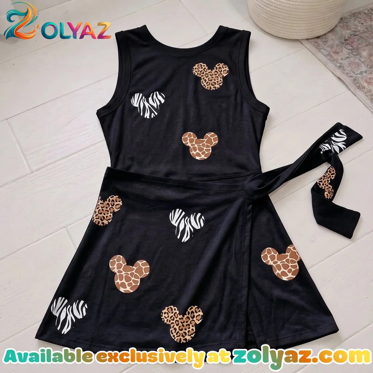 Mickey Head Pattern Athletic Dress - Tennis Dress Skirt, Disney Park Vacation Outfit, Womens Athletic Skater Dress Mickey Head Pattern Athletic Dress - Tennis Dress Skirt, Disney Park Vacation Outfit, Womens Athletic Skater Dress