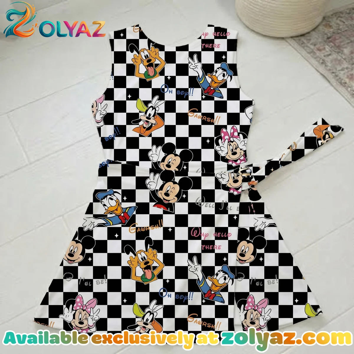 Mickey Minnie Pluto Goofy Gingham Natural Athletic Dress - Tennis Dress Skirt, Disneyland Trip Outfit Disney Athletic Dress - Tennis Dress Skirt Magical Vacation Style Mickey Minnie Pluto Goofy Gingham Natural Athletic Dress - Tennis Dress Skirt, Disneyland Trip Outfit Disney Athletic Dress - Tennis Dress Skirt Magical Vacation Style