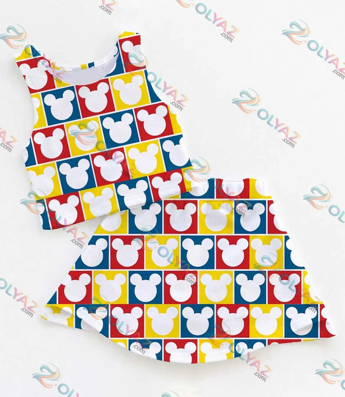 Mickey Mouse Rainbow Dress Set